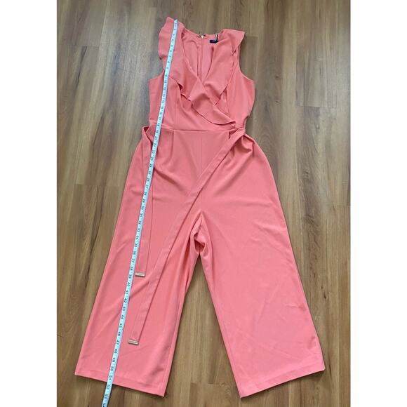 Women’s Tommy Hilfiger Size 8 color Peach Jumpsuit belted - Picture 12 of 12